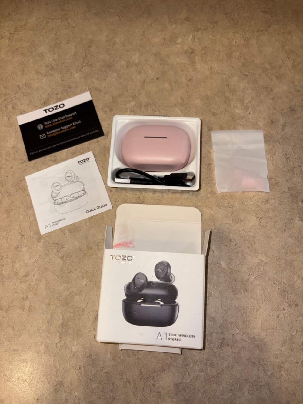 TOZO A1 True Wireless Earbuds - Rose Gold - Picture 3 of 6